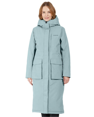 Factory Blue coloured Didriksons Leya Womens Parka Long 3 on white background #colour_factory-blue