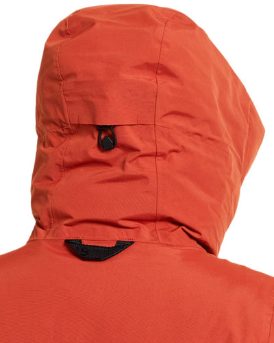 Rust Coloured Didriksons Leya Womens Parka Long 3 on white background #colour_rust