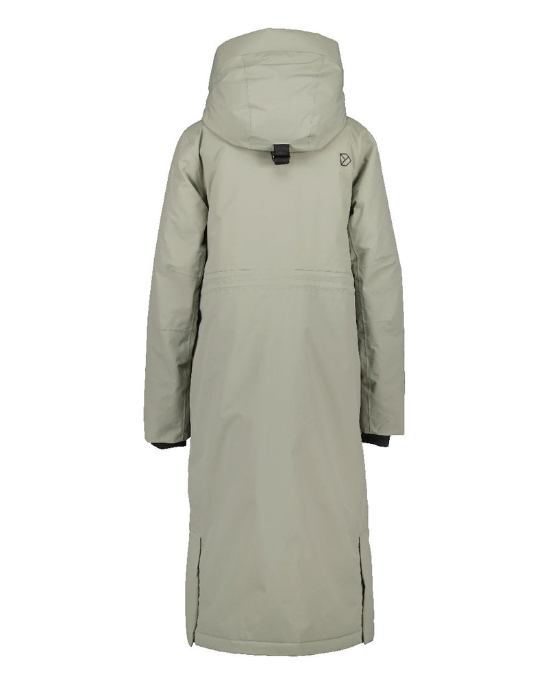 Wilted Leaf Coloured Didriksons Leya Womens Parka Long 3 On A White Background 