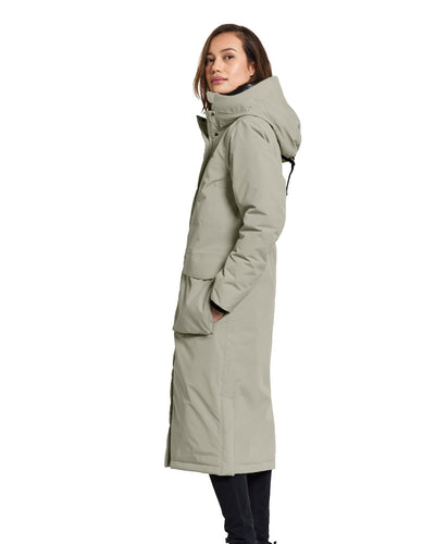 Wilted Leaf Coloured Didriksons Leya Womens Parka Long 3 On A White Background #colour_wilted-leaf