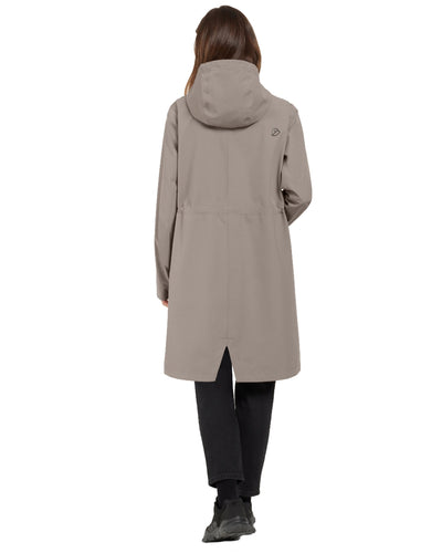 Ash Brown coloured Didriksons Marta Womens Parka 3 on white background #colour_ash-brown