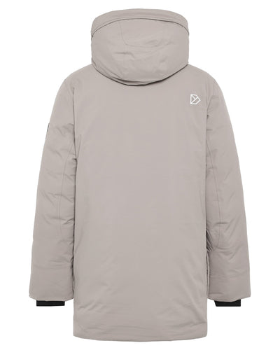 Ash Brown coloured Didriksons Mens Akilles Parka on white background #colour_ash-brown