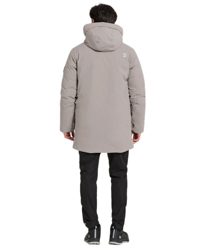 Ash Brown coloured Didriksons Mens Akilles Parka on white background #colour_ash-brown