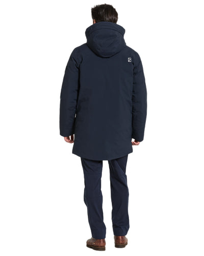 Dark Night Blue coloured Didriksons Mens Akilles Parka on white background #colour_dark-night-blue