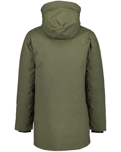 Deep Green Coloured Didriksons Mens Akilles Parka on white background #colour_deep-green