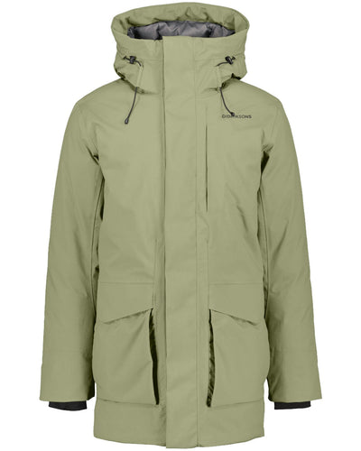 Wild Forest Green Coloured Didriksons Mens Akilles Parka on white background #colour_wild-forest-green