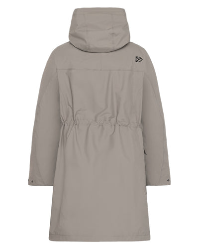 Ash Brown coloured Didriksons Thelma Womens Parka 10 on white background #colour_ash-brown