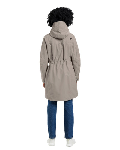 Ash Brown coloured Didriksons Thelma Womens Parka 10 on white background #colour_ash-brown