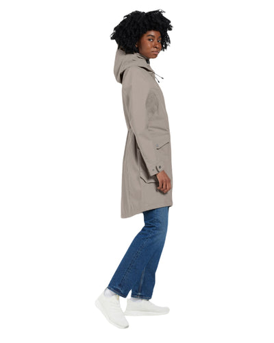 Ash Brown coloured Didriksons Thelma Womens Parka 10 on white background #colour_ash-brown