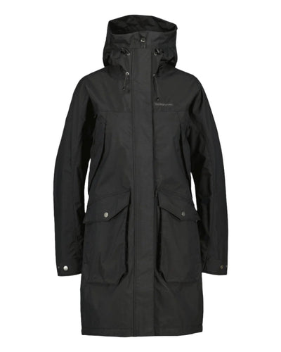 Black Coloured Didriksons Thelma Womens Parka 10 On A White Background #colour_black