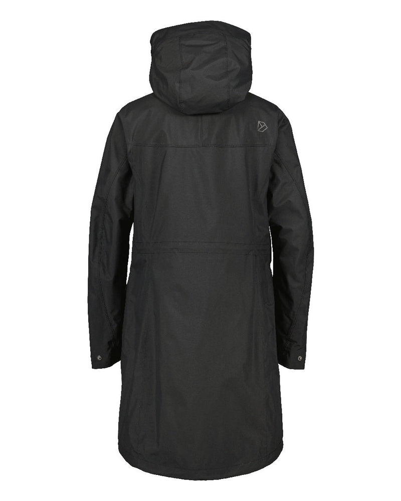 Black Coloured Didriksons Thelma Womens Parka 10 On A White Background 