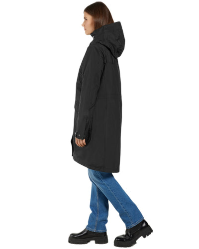 Black Coloured Didriksons Thelma Womens Parka 10 on white background #colour_black