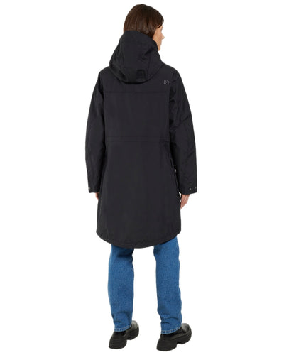 Black Coloured Didriksons Thelma Womens Parka 10 on white background #colour_black