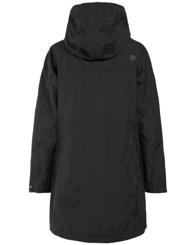Black Coloured Didriksons Thelma Womens Parka 10 on white background #colour_black