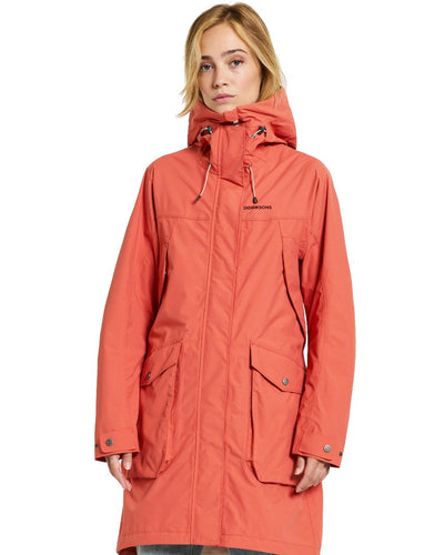 Brique Red Coloured Didriksons Thelma Womens Parka 10 On A White Background #colour_brique-red