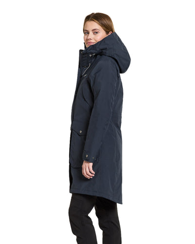 Dark Night Blue Coloured Didriksons Thelma Womens Parka 10 On A White Background #colour_dark-night-blue