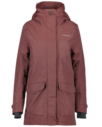 Old Rust Coloured Didriksons Thelma Womens Parka 10 on white background #colour_old-rust