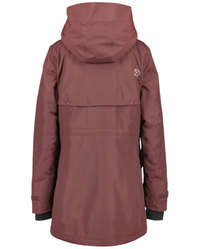 Old Rust Coloured Didriksons Thelma Womens Parka 10 on white background #colour_old-rust