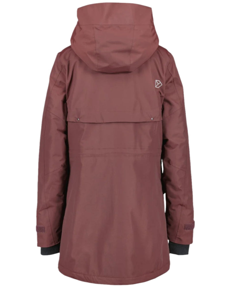 Old Rust Coloured Didriksons Thelma Womens Parka 10 on white background 