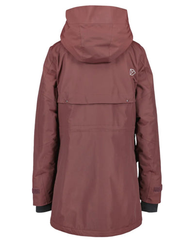 Old Rust coloured Didriksons Thelma Womens Parka 10 on white background #colour_old-rust