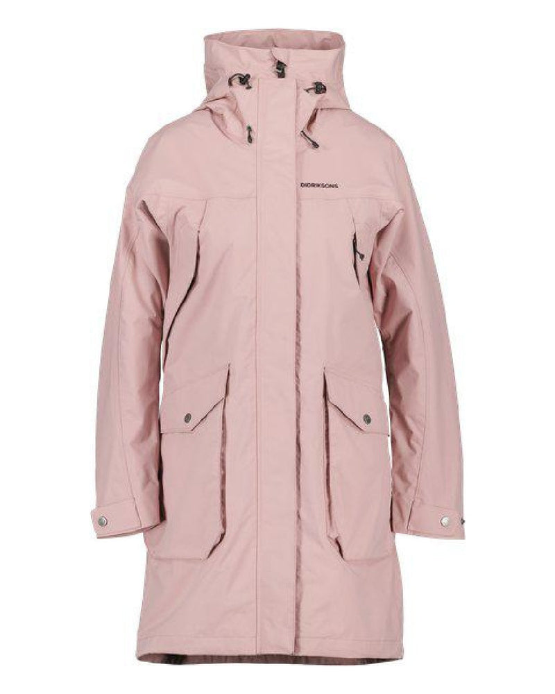 Oyster Lilac Coloured Didriksons Thelma Womens Parka 10 On A White Background 