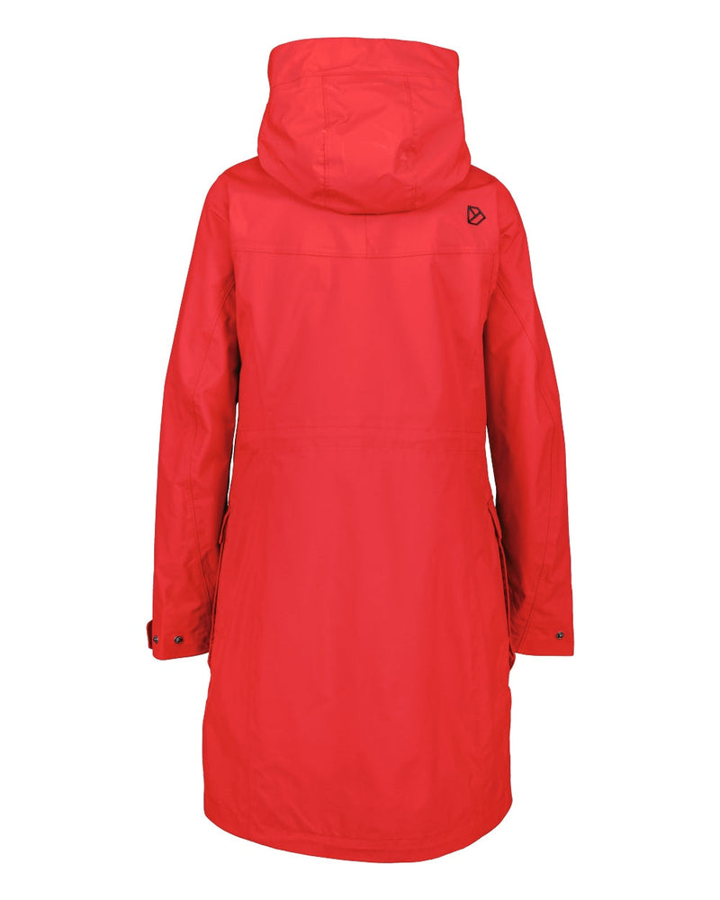 Pomme Red Coloured Didriksons Thelma Womens Parka 10 On A White Background 