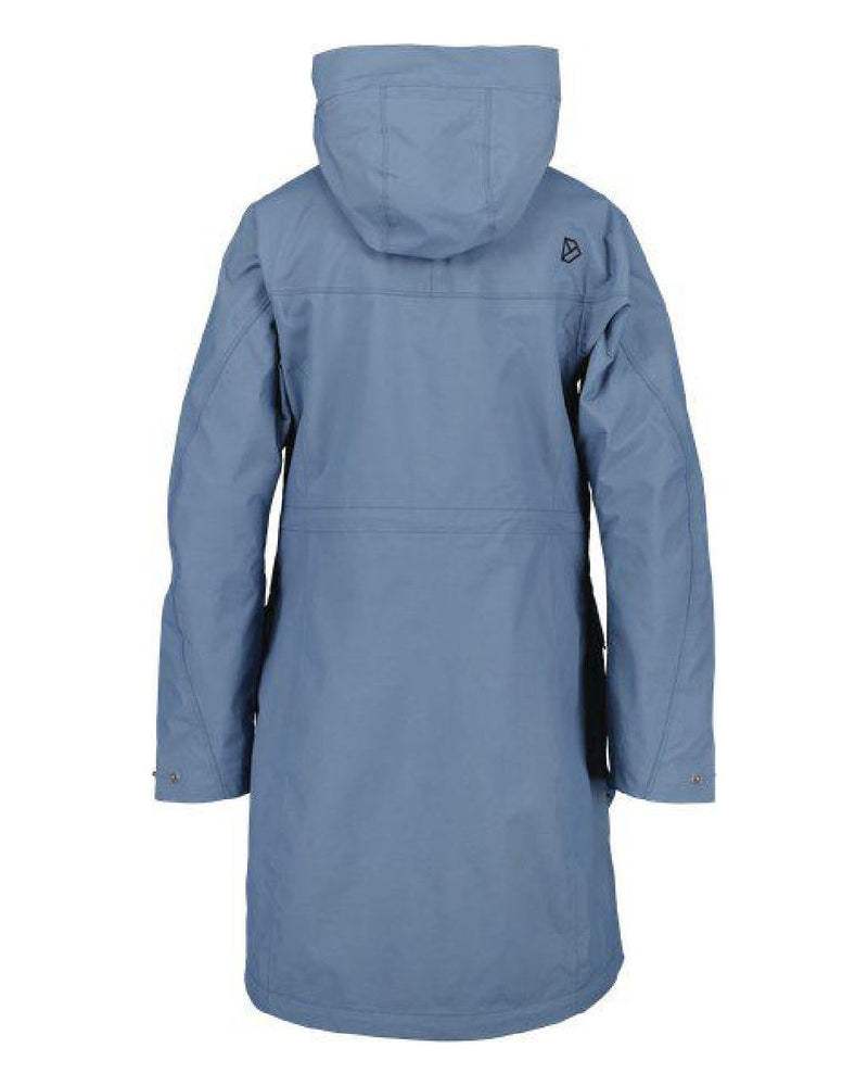 True Blue Coloured Didriksons Thelma Womens Parka 10 On A White Background 