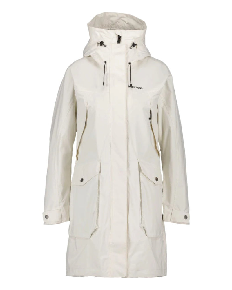 White Foam Coloured Didriksons Thelma Womens Parka 10 On A White Background 