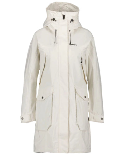 White Foam Coloured Didriksons Thelma Womens Parka 10 on white background #colour_white-foam