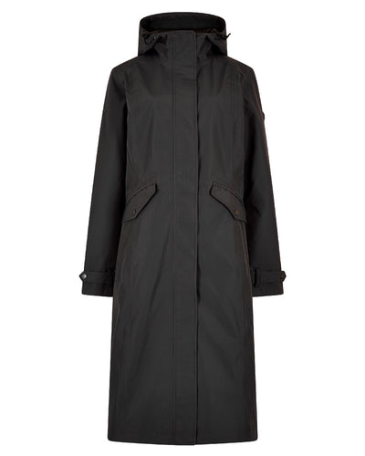 Charcoal Coloured Dubarry Alderford Waterproof Coat on white background #colour_charcoal