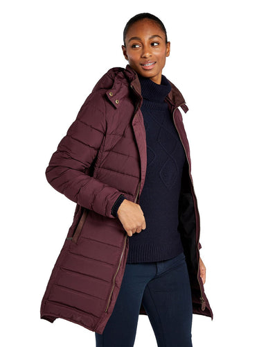 Currant Coloured Dubarry Ballybrophy Quilted Jacket On A White Background #colour_currant