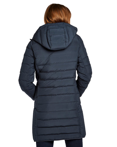 Navy Coloured Dubarry Ballybrophy Quilted Jacket On A White Background #colour_navy