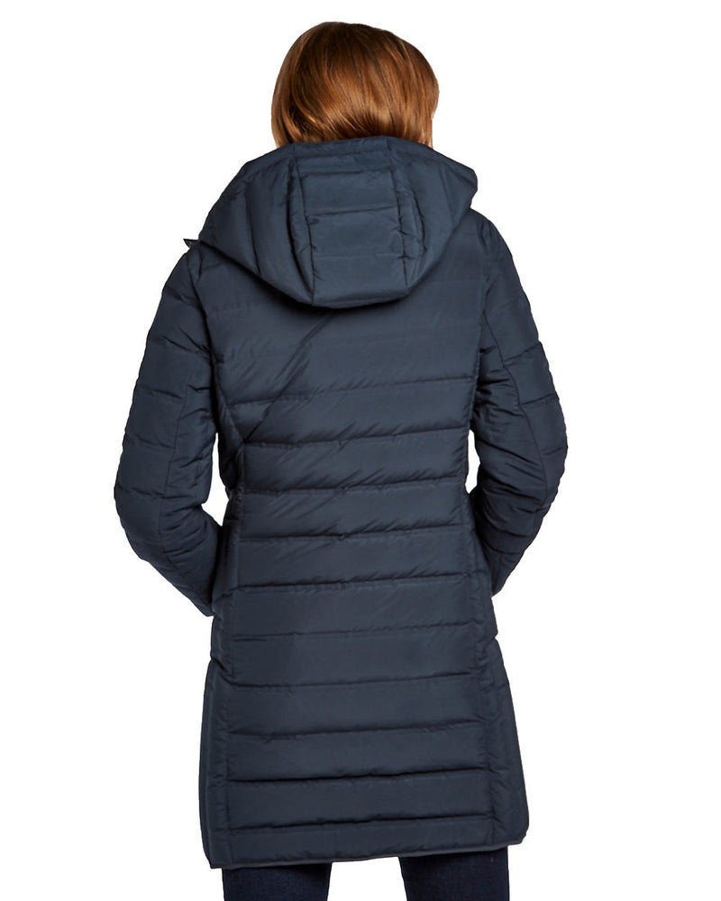 Navy Coloured Dubarry Ballybrophy Quilted Jacket On A White Background 