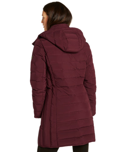 Ox Blood Coloured Dubarry Ballybrophy Quilted Jacket on white background #colour_ox-blood