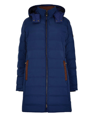 Peacock Blue coloured Dubarry Ballybrophy Quilted Jacket on white background #colour_peacock-blue