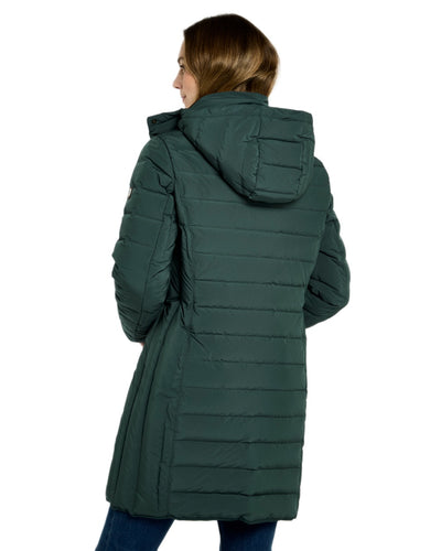 Winter Moss Coloured Dubarry Ballybrophy Quilted Jacket on white background #colour_winter-moss