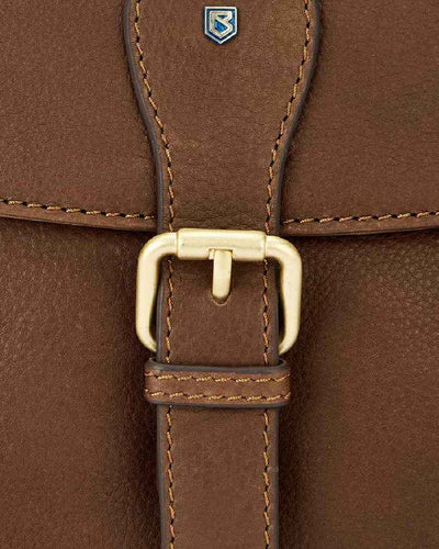 Walnut coloured Dubarry Balrickard Saddle Bag on white background #colour_walnut