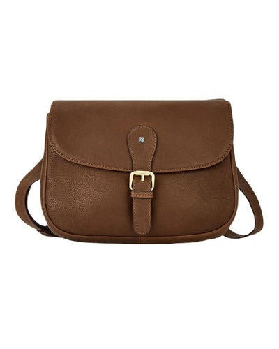 Walnut coloured Dubarry Balrickard Saddle Bag on white background #colour_walnut