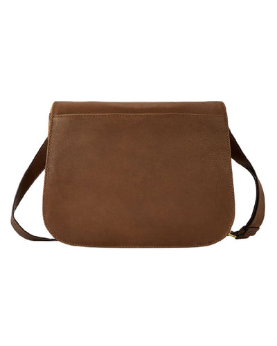 Walnut coloured Dubarry Balrickard Saddle Bag on white background #colour_walnut