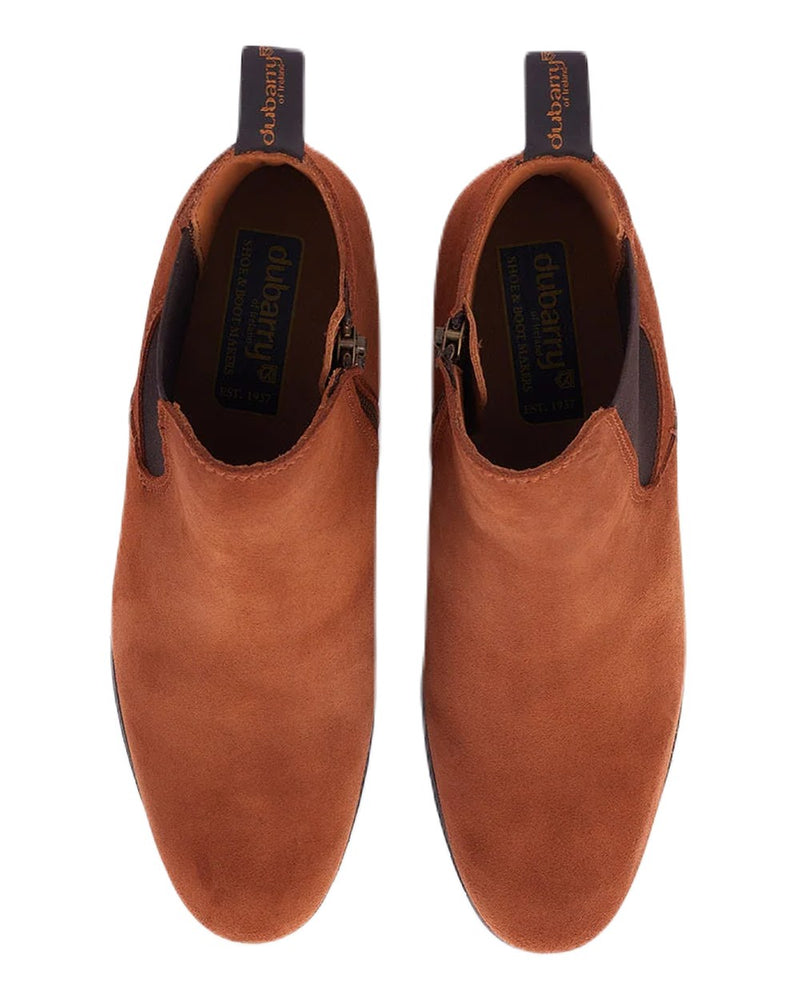 Camel coloured Dubarry Bray Chelsea Boots on white background 