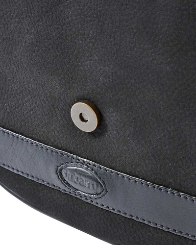 Black coloured Dubarry Clara Leather Saddle Bag on white background #colour_black