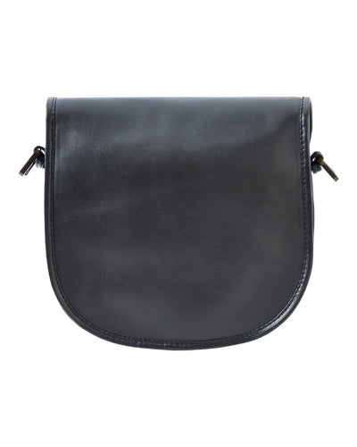 Black coloured Dubarry Clara Leather Saddle Bag on white background #colour_black