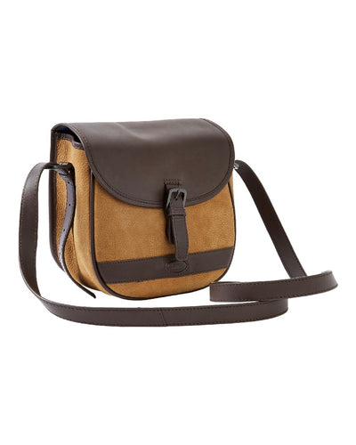 Brown coloured Dubarry Clara Leather Saddle Bag on white background #colour_brown