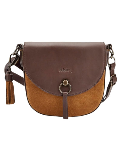 Camel coloured Dubarry Crossgar Saddle Bag on white background #colour_camel