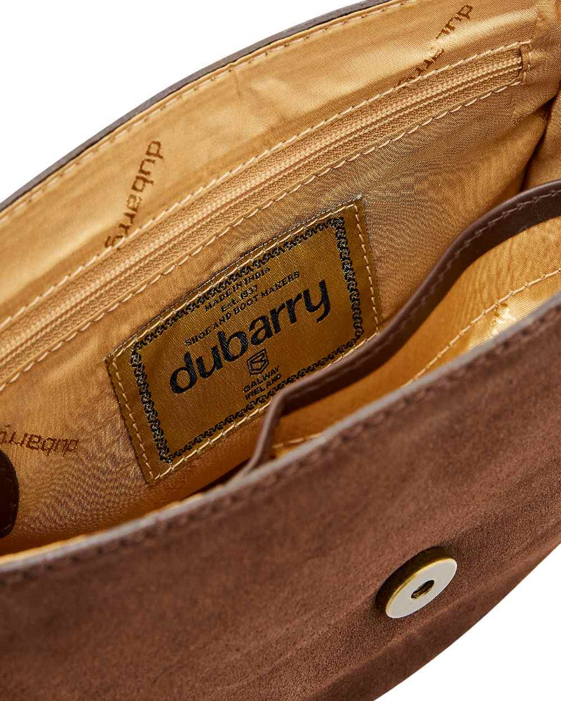 Cigar coloured Dubarry Crossgar Saddle Bag on white background 