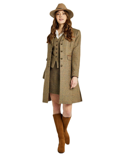 Camel coloured Dubarry Downpatrick Knee High Boots on white background #colour_camel