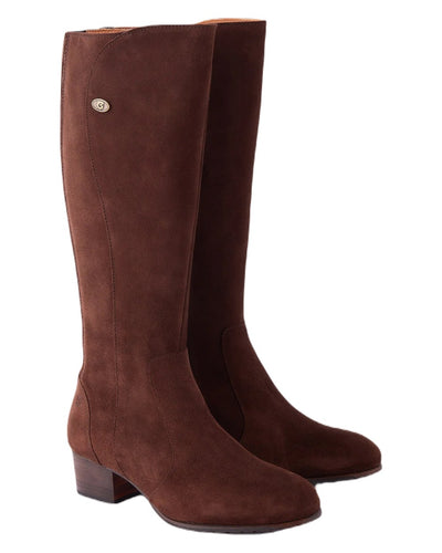 Cigar coloured Dubarry Downpatrick Knee High Boots on white background #colour_cigar