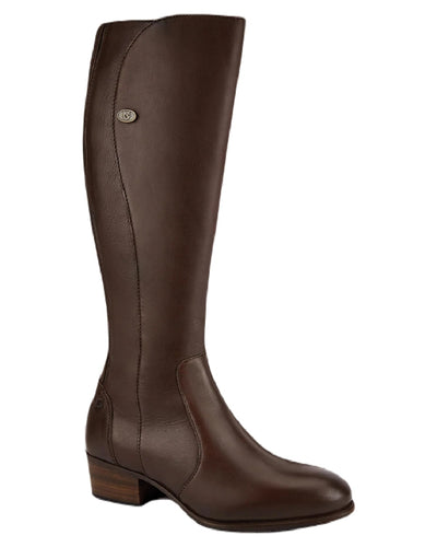 Old Rum coloured Dubarry Downpatrick Knee High Boots on white background #colour_old-rum