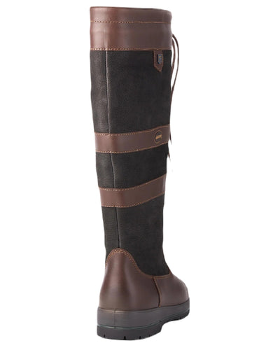 Black Brown coloured Dubarry Galway Country Boots on white background #colour_black-brown