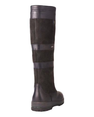 Black coloured Dubarry Galway Country Boots on white background #colour_black